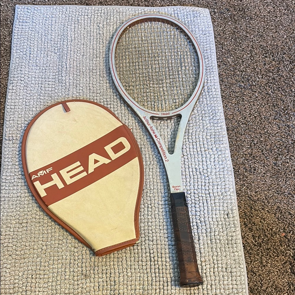 HEAD Gray and Black Tennis Racket with Cover